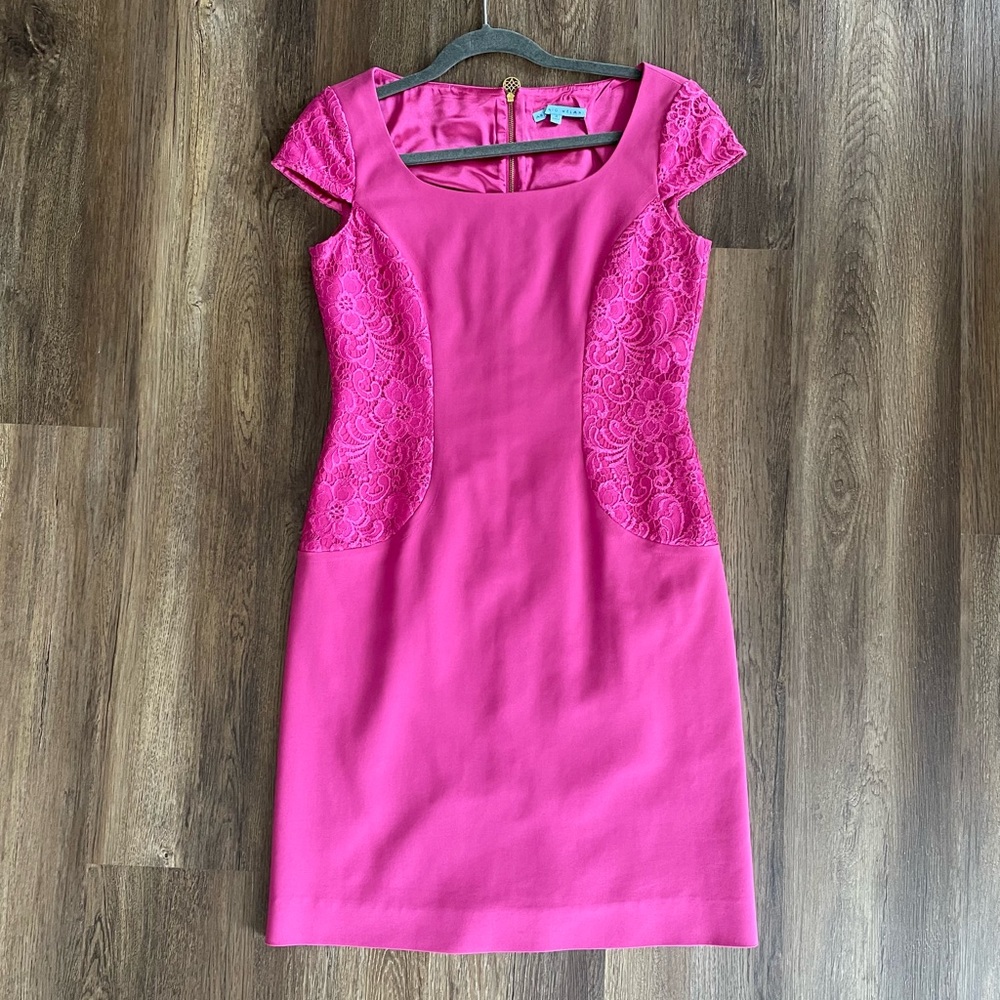 Antonio Melani cap sleeve lace detail dress